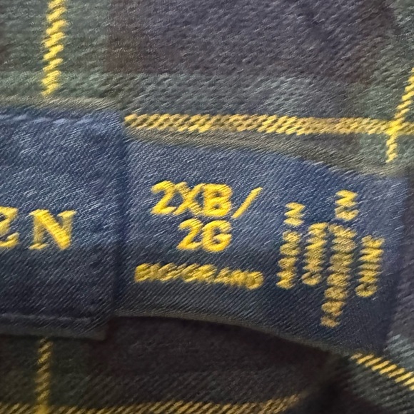 Ralph Lauren Men's Blue and Yellow Plaid Shirt Size 2XB - Picture 5 of 6